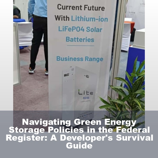 Navigating Green Energy Storage Policies in the Federal Register: A Developer's Survival Guide